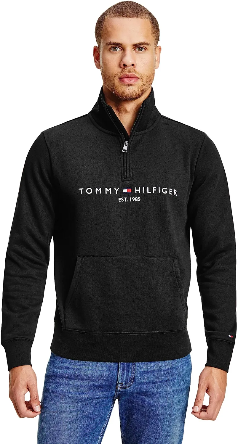 Tommy Hilfiger Logo Mockneck Felpa Zip Uomo XXL Verde