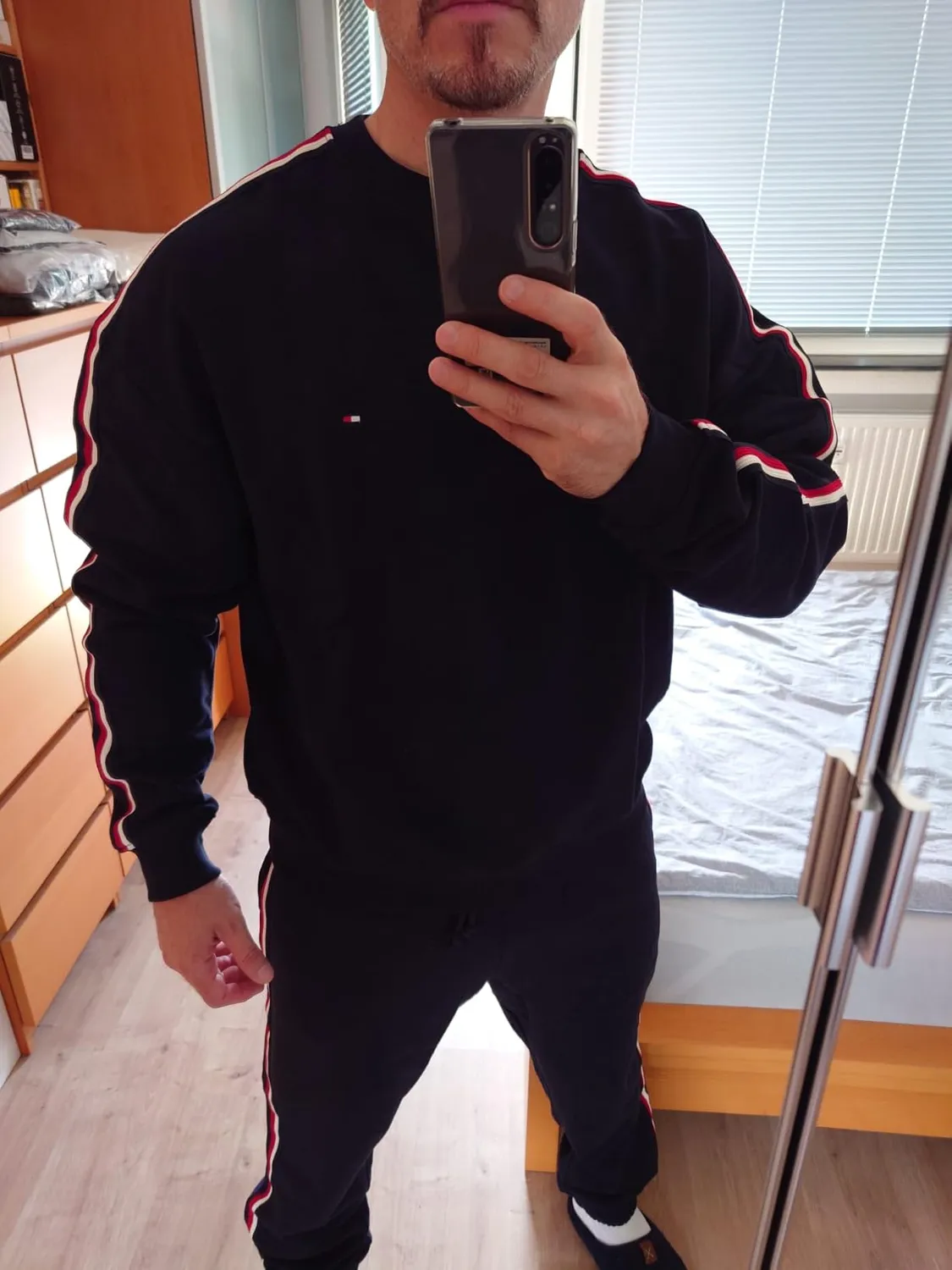 Tommy Hilfiger UM0UM03943 felpa track top uomo L blu