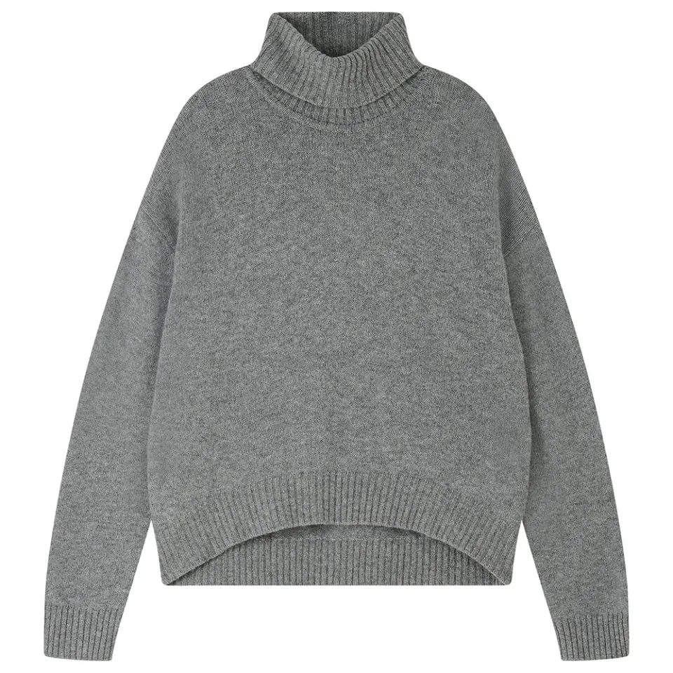 Jumper 1234 Roll Collar maglione cashmere grigio oversize