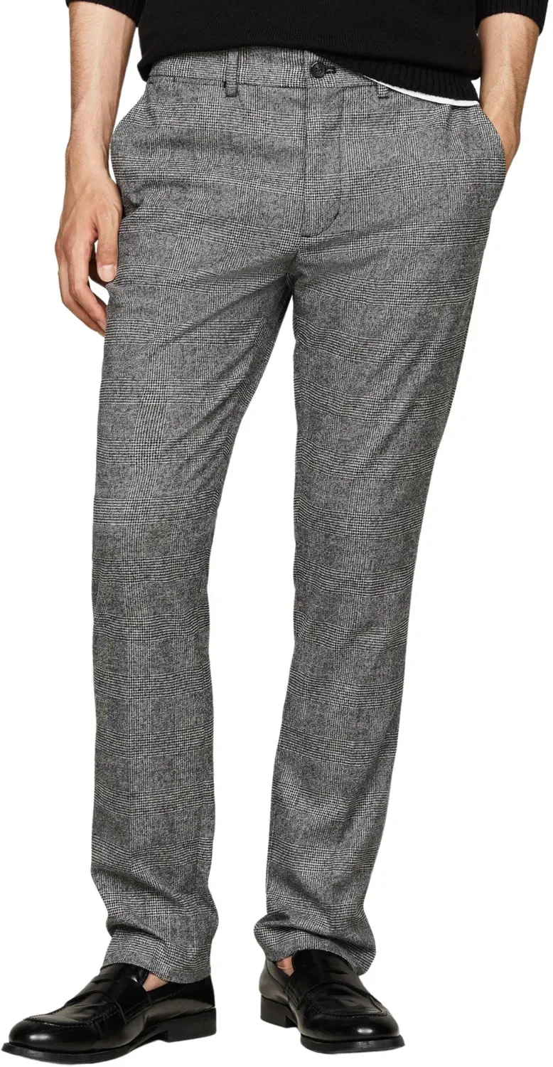 Tommy Hilfiger Denton Brushed Check pantalone uomo blu Desert Sky