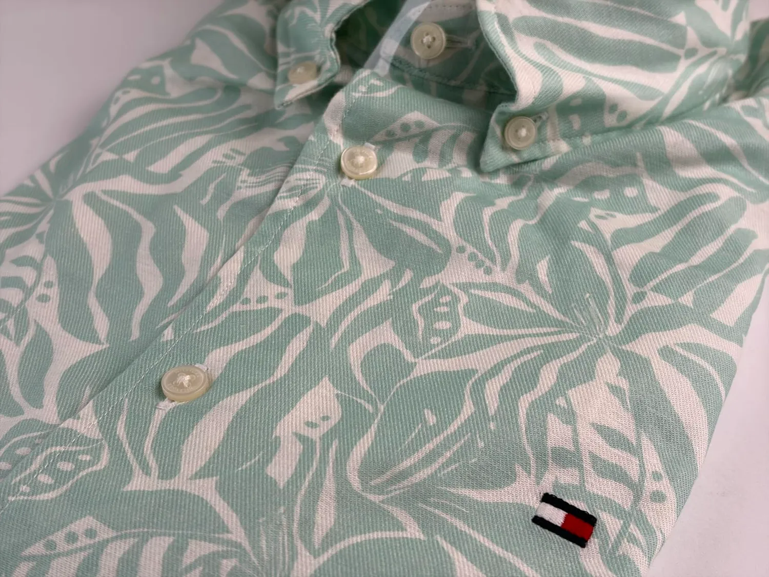 Tommy Hilfiger Linen Blend Camp MW0MW42459 camicia L manica corta
