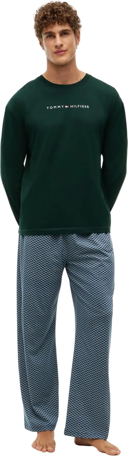 Tommy Hilfiger UM0UM04014 T-Shirt Manica Lunga L Verde Logo