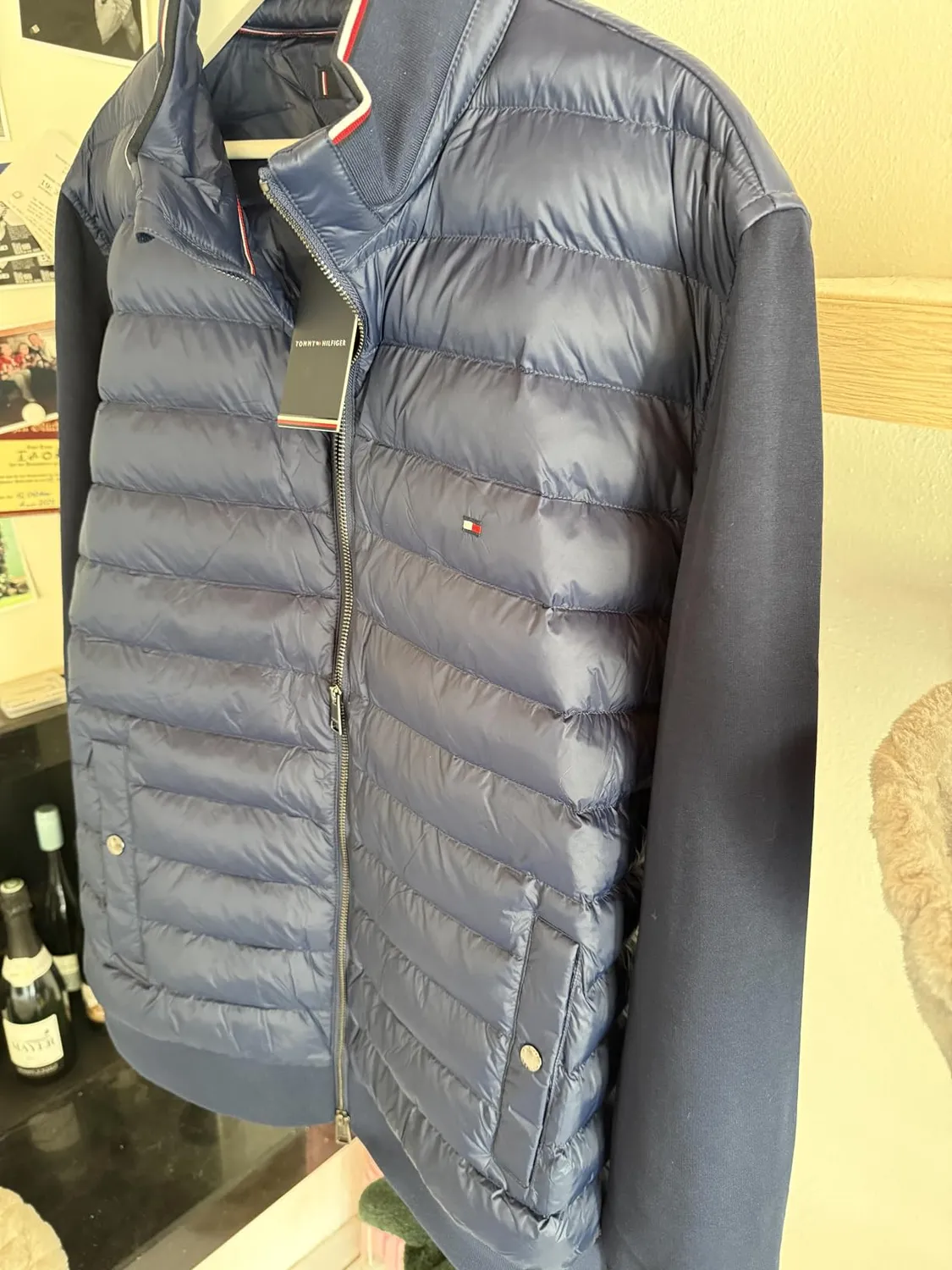Tommy Hilfiger Mix Media Stand Collar Zip Felpa L blu
