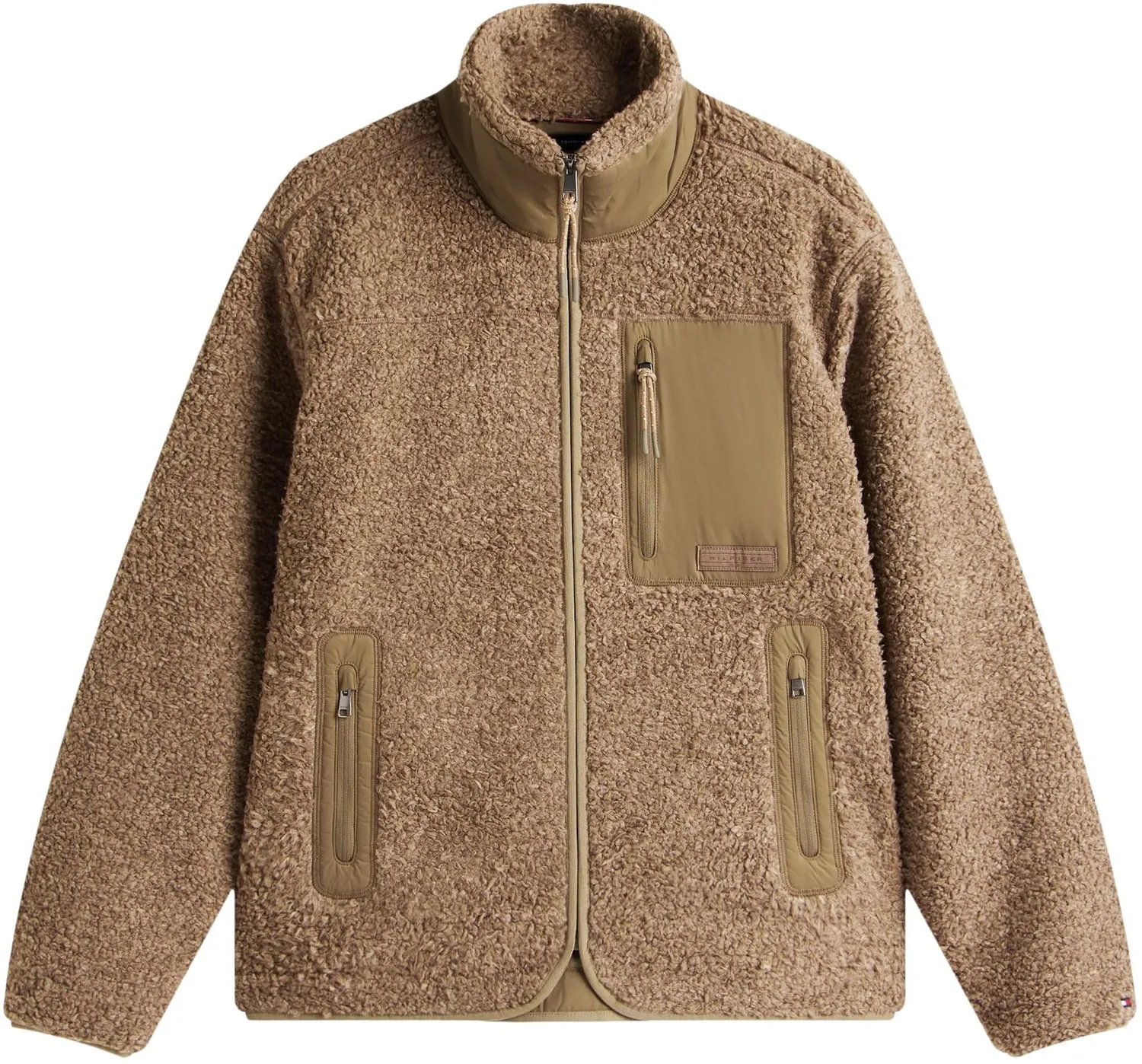 Tommy Hilfiger Teddy Fleece MW0MW40420 felpa zip beige taglia M