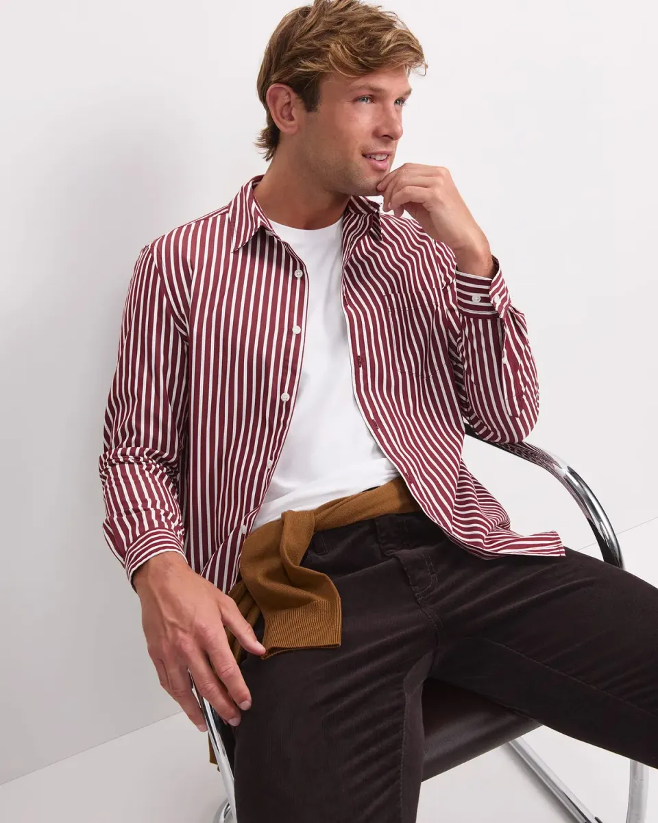 Sportscraft Ryan Stripe camicia maniche lunghe cotone riga