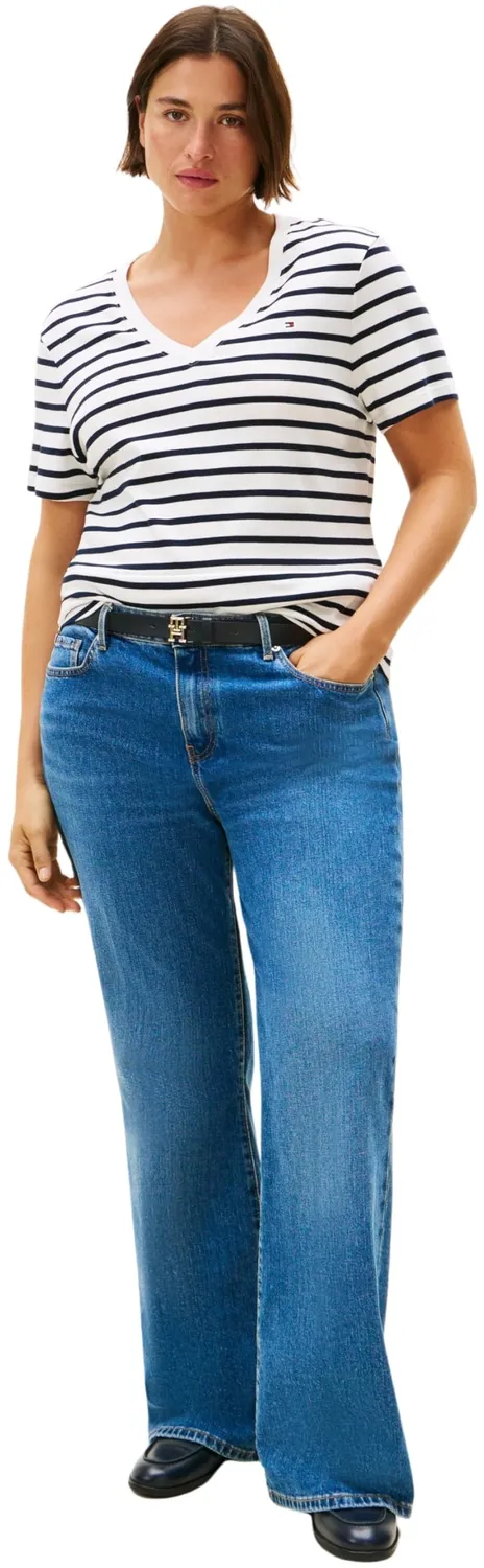 Tommy Hilfiger Cody t-shirt donna 46 scollo a V slim