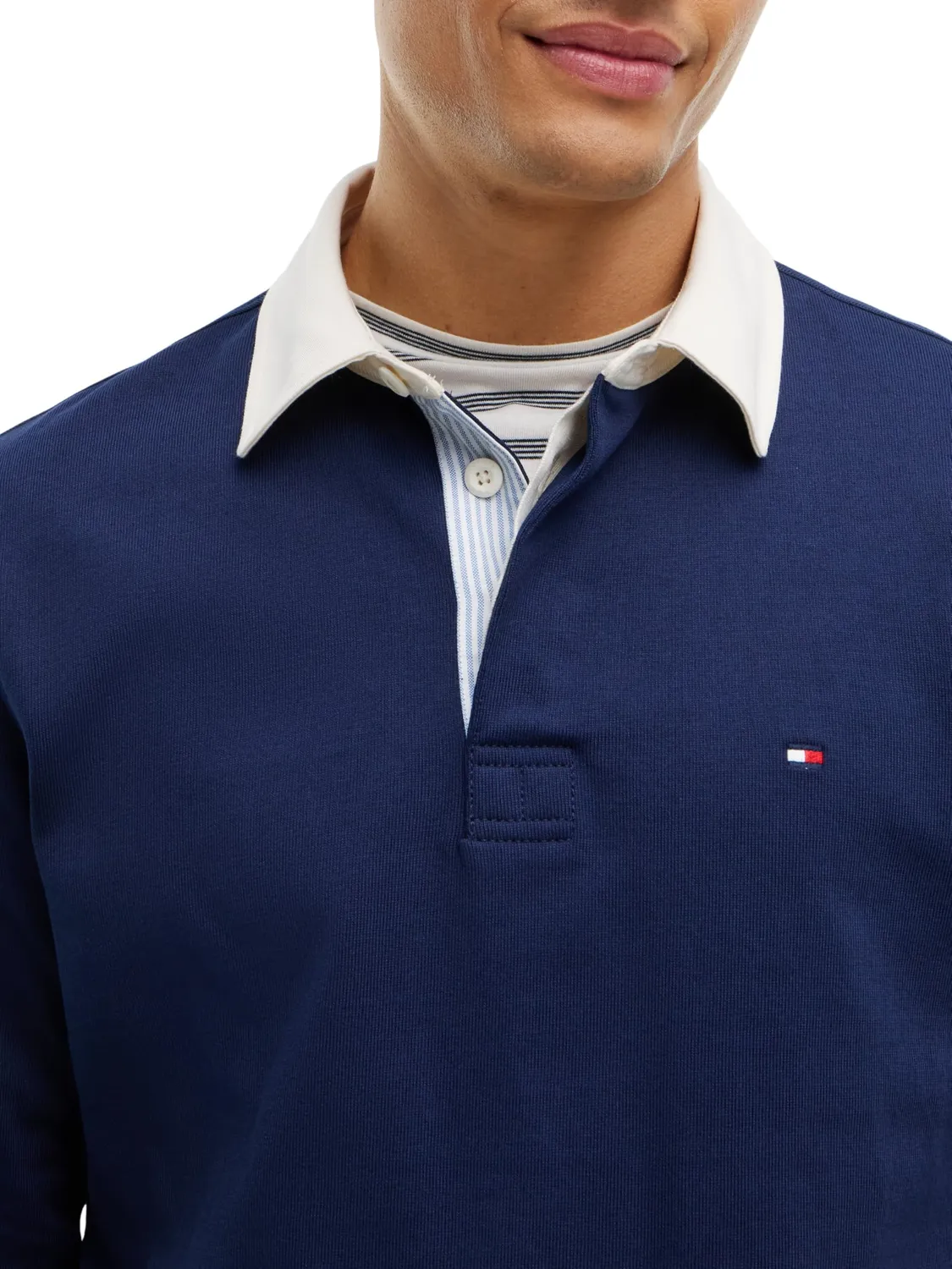 Tommy Hilfiger Essential Solid Rugby MW0MW44969 felpa uomo M