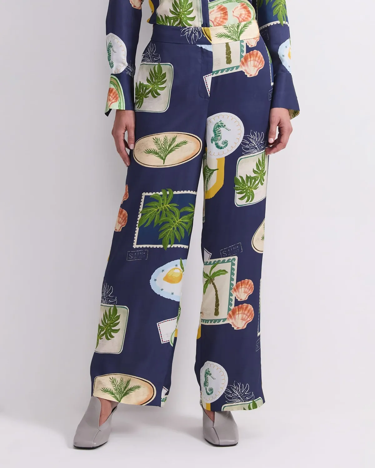Sportscraft Piper Print pantalone palazzo fantasia elastico