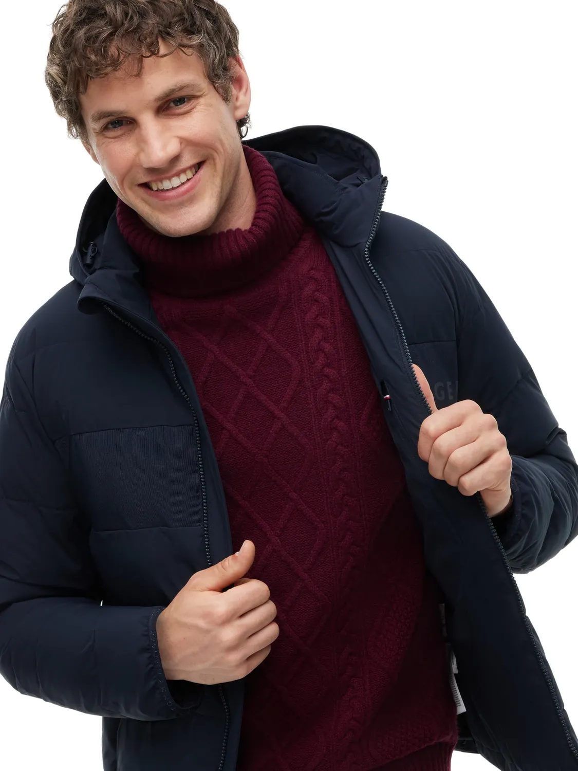 Tommy Hilfiger Branded Puffer MW0MW45273 piumino uomo cappuccio