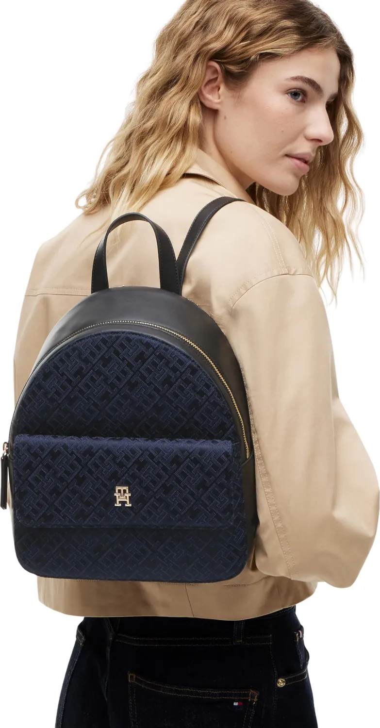 Tommy Hilfiger Jacquard AW0AW18915 Zaino Donna Blu