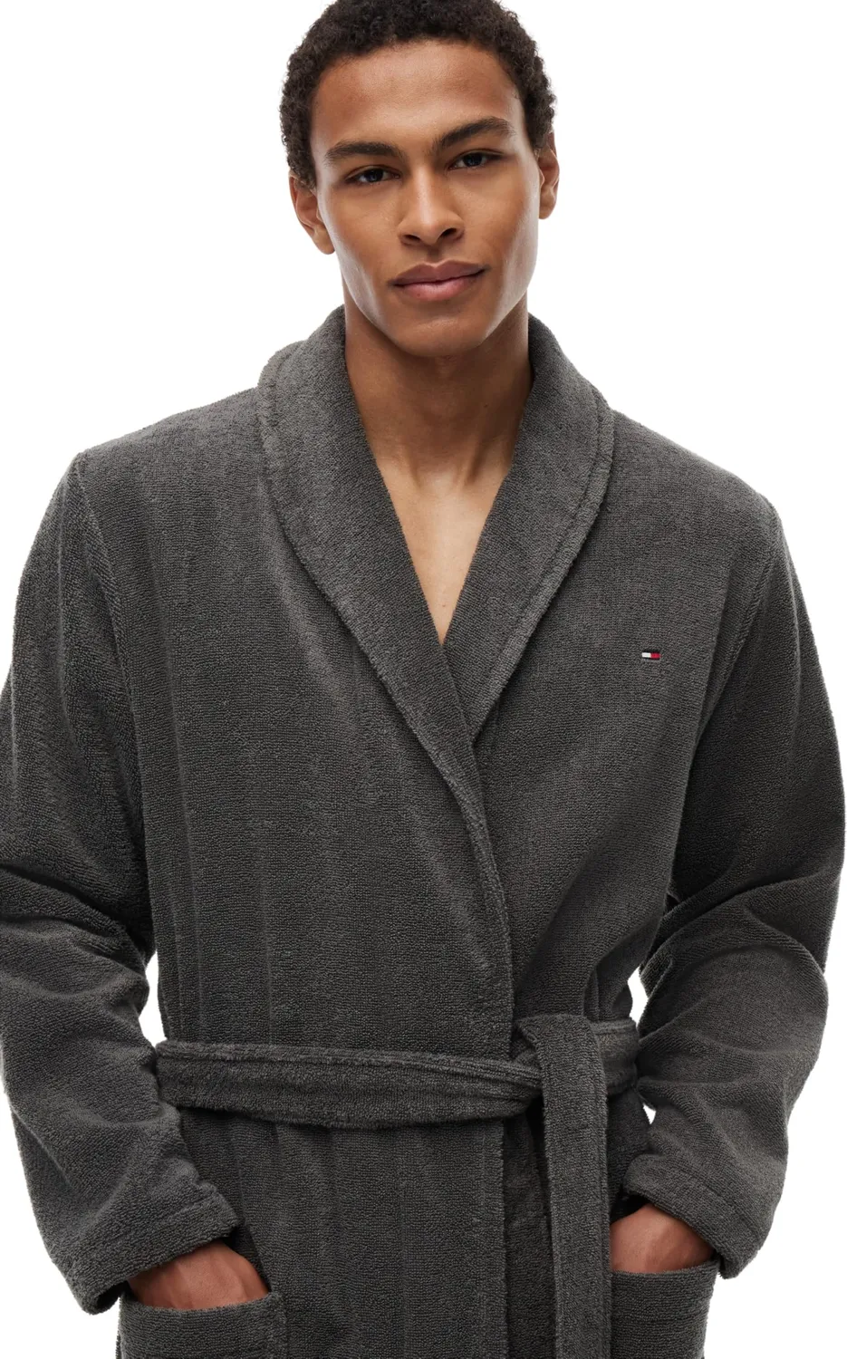 Tommy Hilfiger accappatoio uomo cotone XL blu navy
