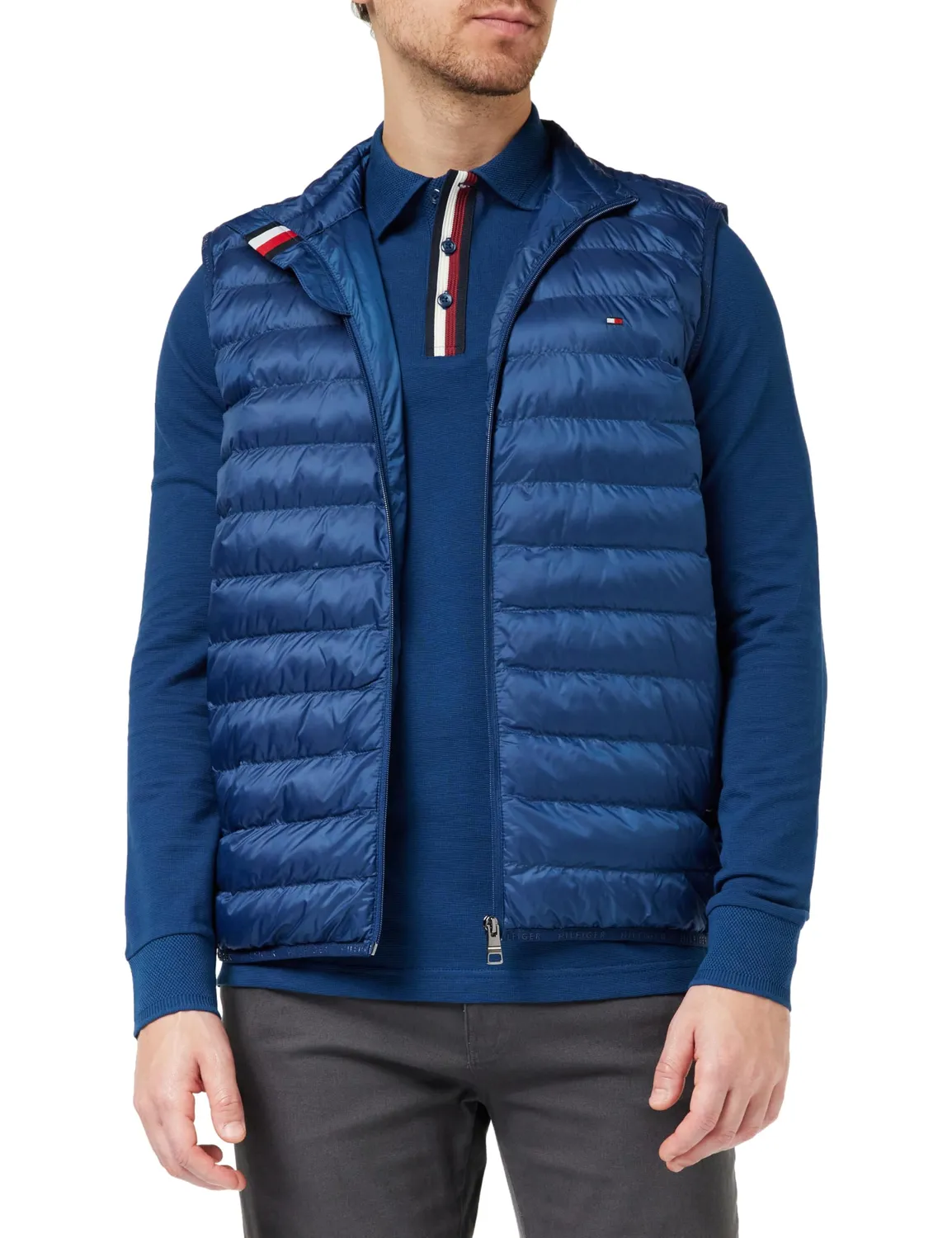 Tommy Hilfiger Packable Gilet Uomo Nero Black Riciclato