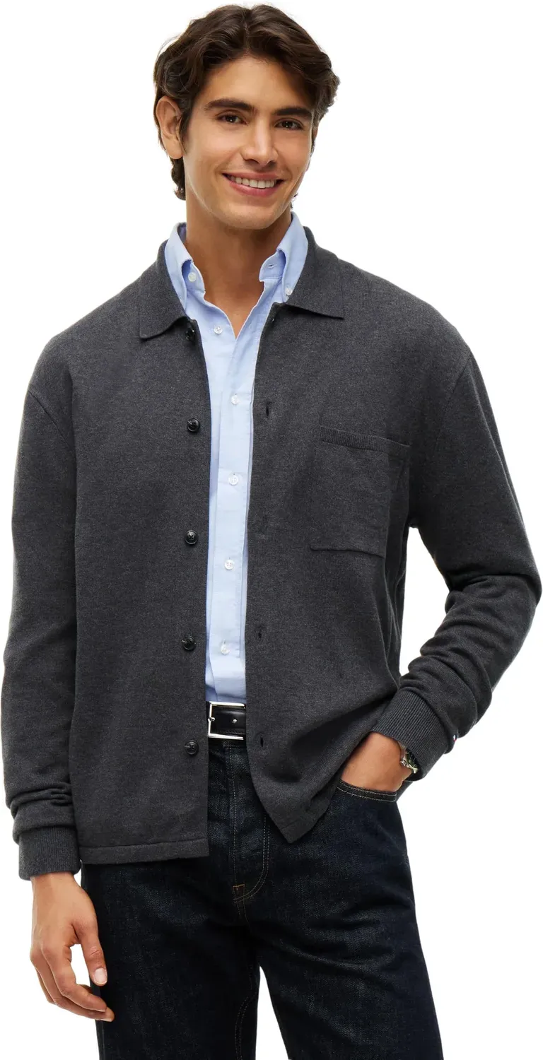 Tommy Hilfiger Essential Cotton Camicia Uomo Nero Cotone Maniche