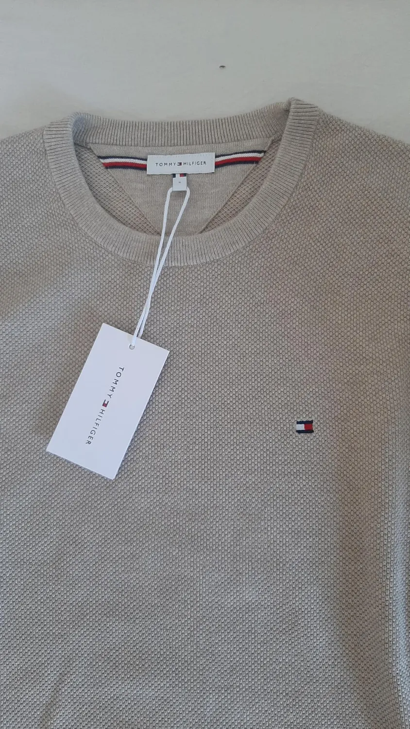 Tommy Hilfiger Essential maglione uomo blu Desert Sky