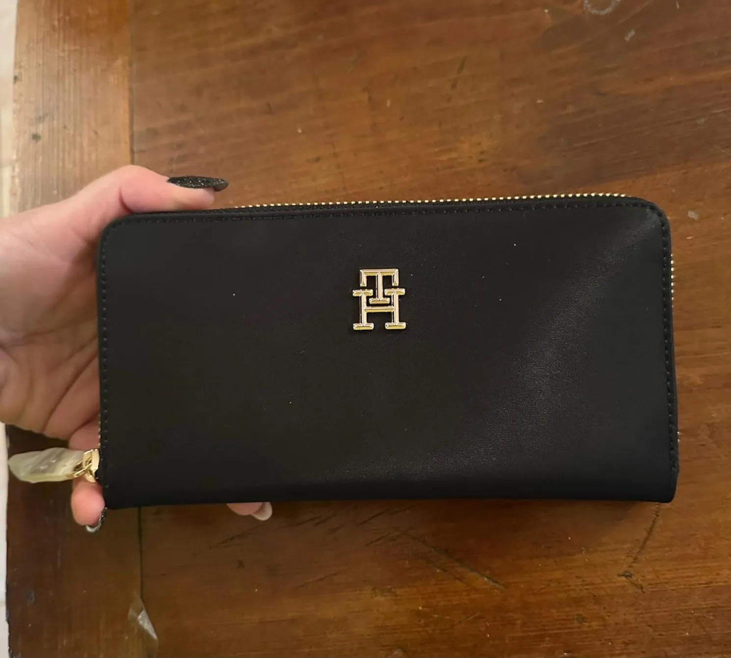 Tommy Poppy Portafoglio Donna Scomparti Carte Nero