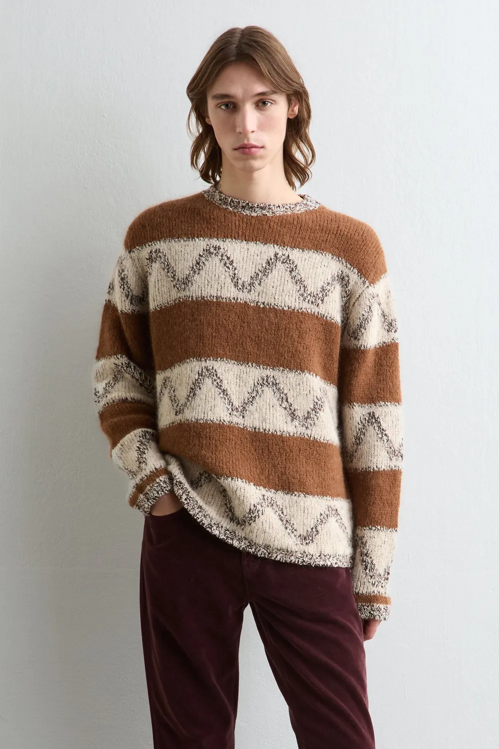 Massimo Alba Thierry maglione cookie jacquard