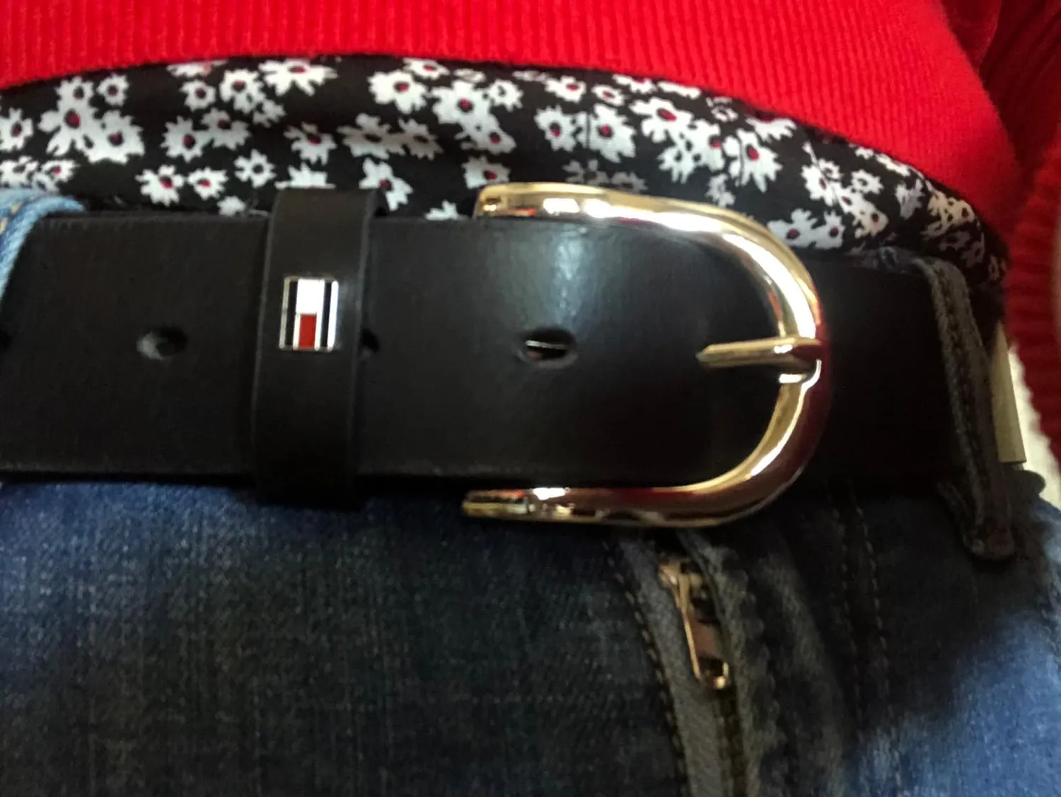 Tommy Hilfiger New Danny Belt cintura donna pelle taglia 95 logo