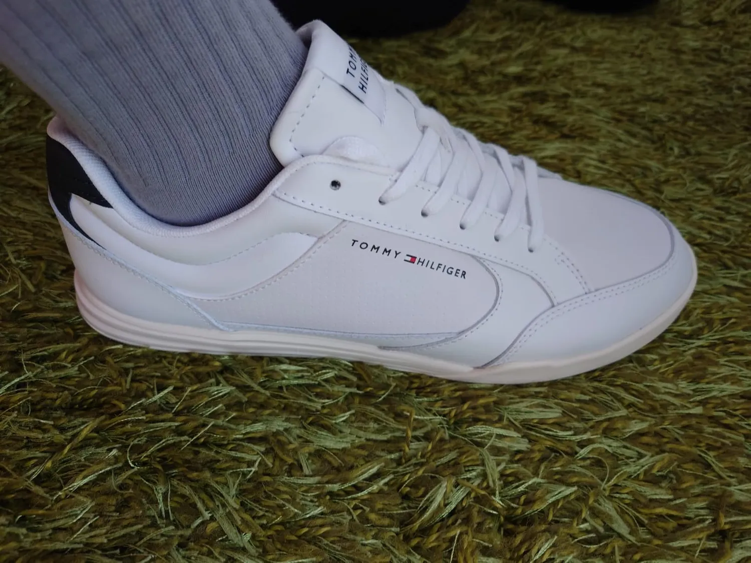 Tommy Hilfiger Cupsole Sneakers Uomo 43 Pelle Bianco Basse