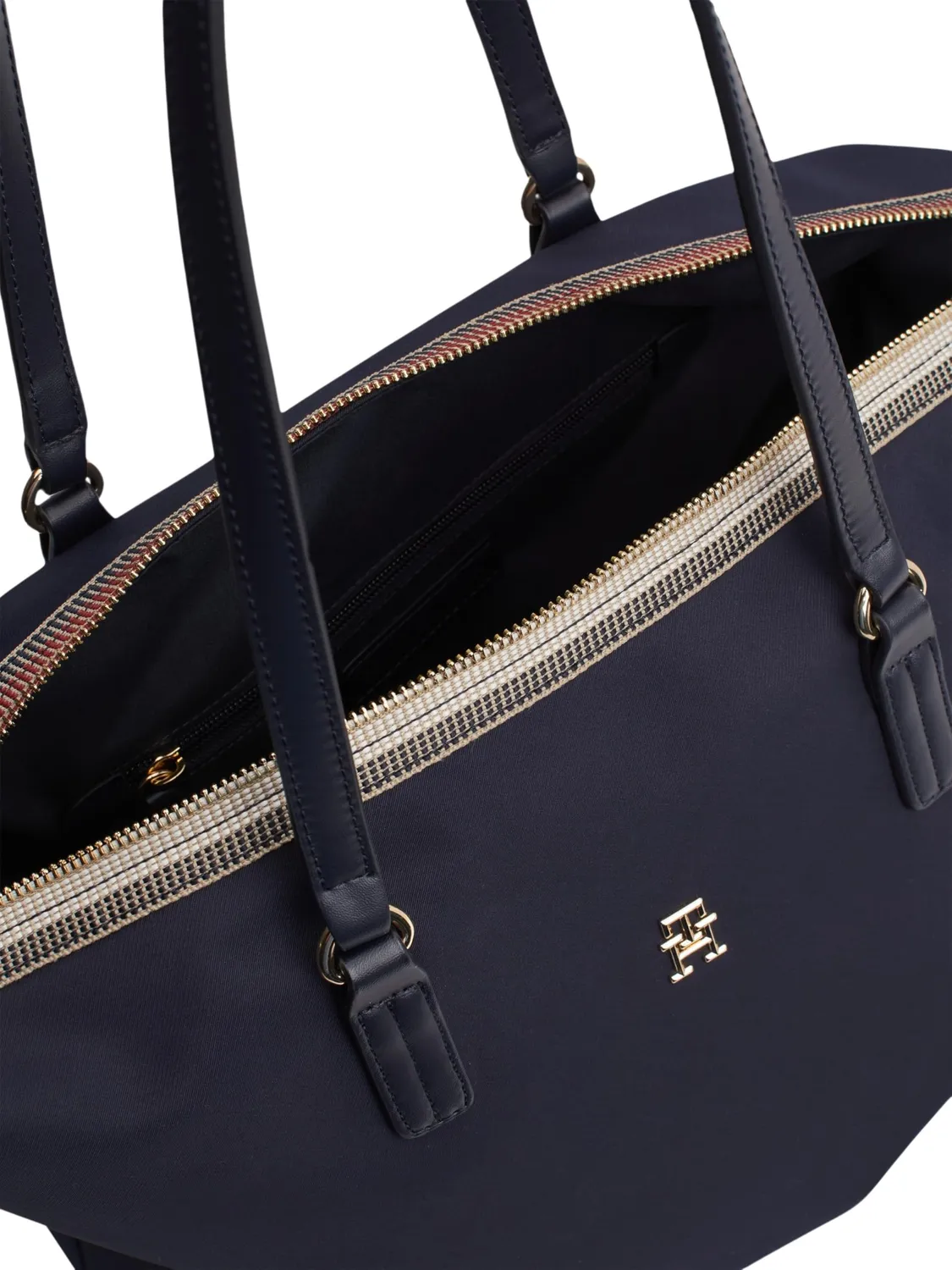 Tommy Hilfiger Poppy borsa tote donna con zip nera