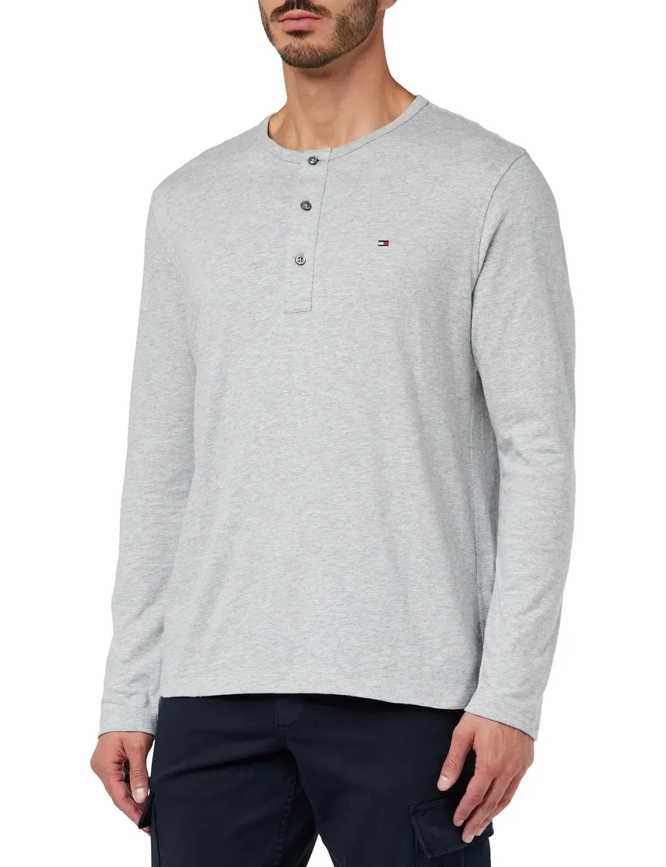 Tommy Hilfiger Slub Henley MW0MW32364 maglia manica lunga uomo