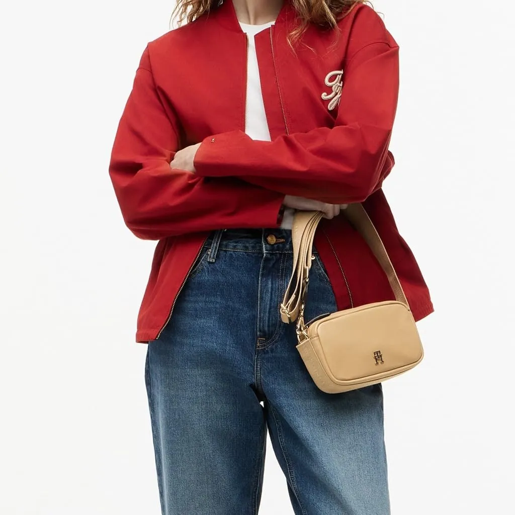 Tommy Hilfiger TH Logotape AW0AW18741 borsa donna kaki