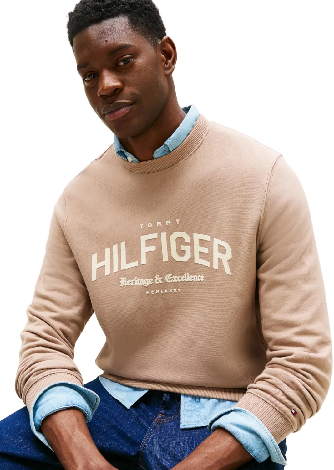 Tommy Hilfiger Arch MW0MW40067 felpa beige M