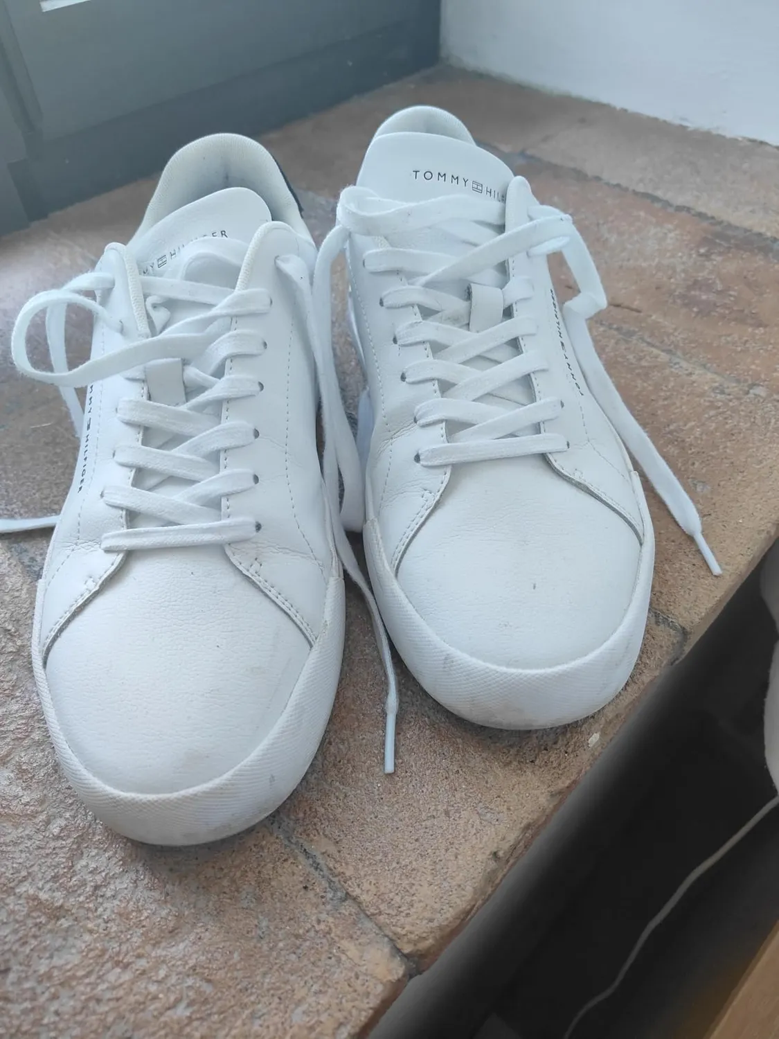 Tommy Hilfiger TH Court Sneaker Uomo Bianca 43 EU Pelle