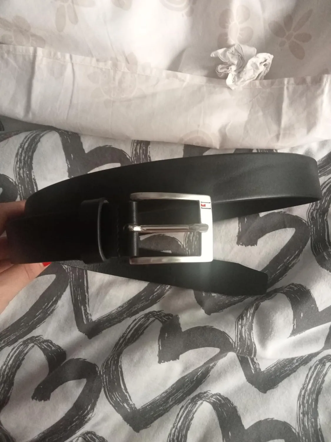 Tommy Hilfiger New Aly cintura uomo pelle nera