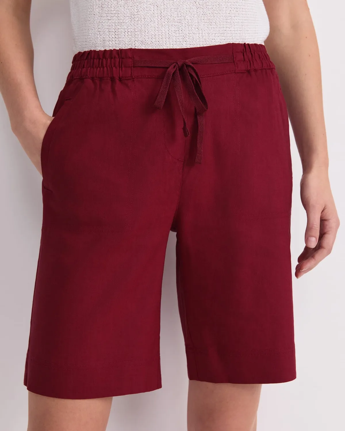 Sportscraft Rosa shorts donna miscela lino