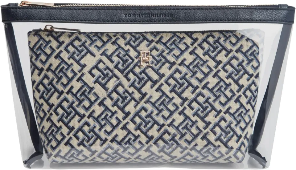 Tommy Hilfiger Icon Beauty Case Blue Mono Set 2 Pezzi