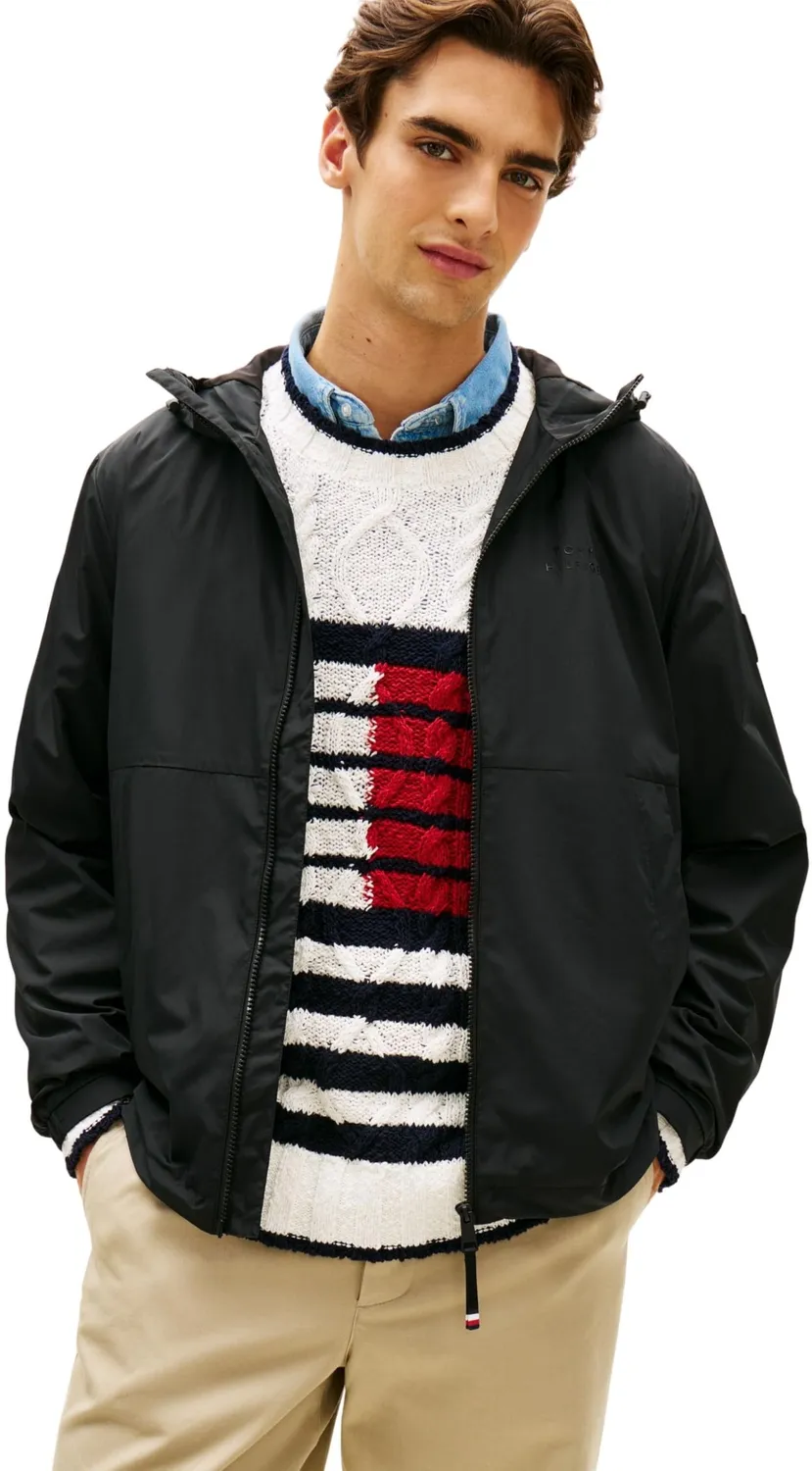 Tommy Hilfiger Branded Hooded giacca a vento uomo con cappuccio
