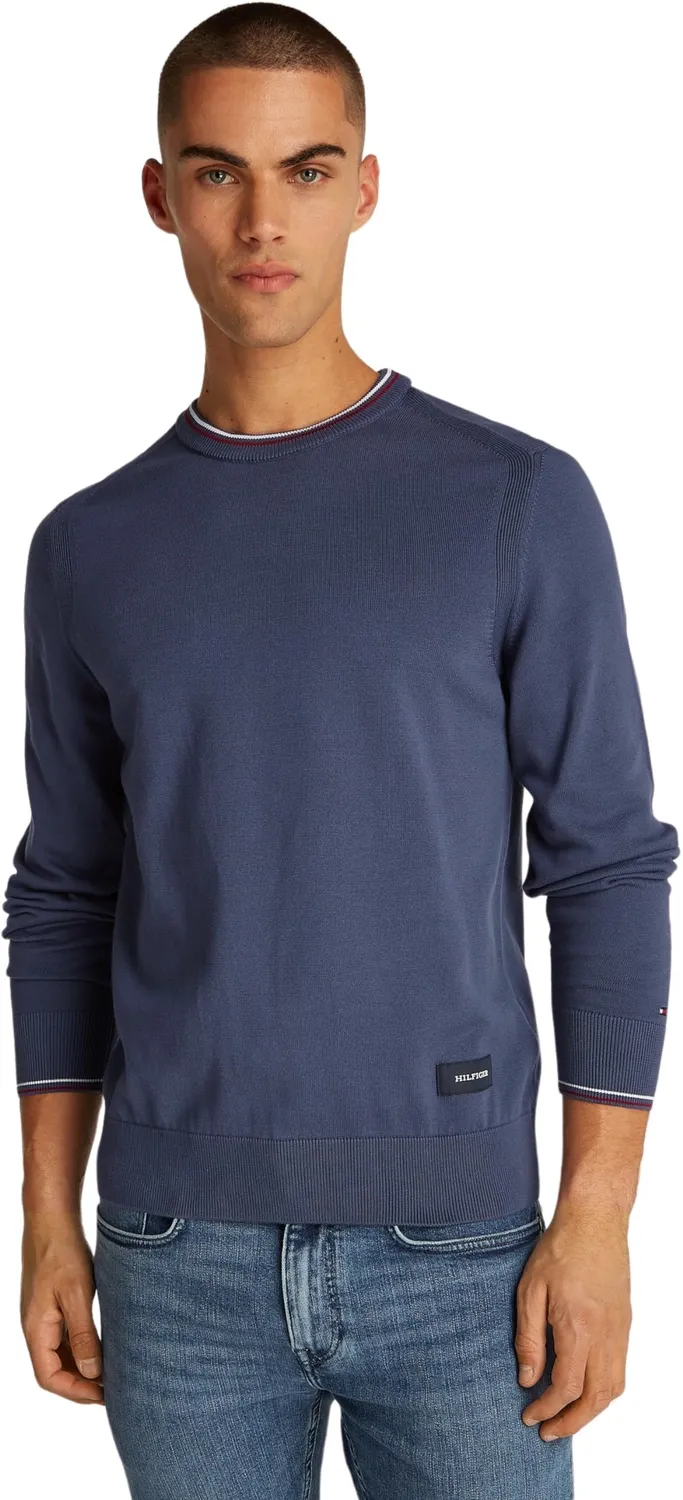 Tommy Hilfiger Crew Neck maglione uomo bianco girocollo