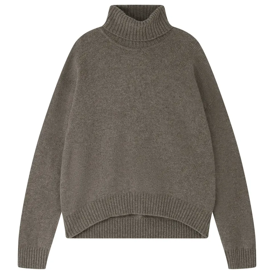 Jumper 1234 Cashmere Oversize Roll Collar maglione moose pesante
