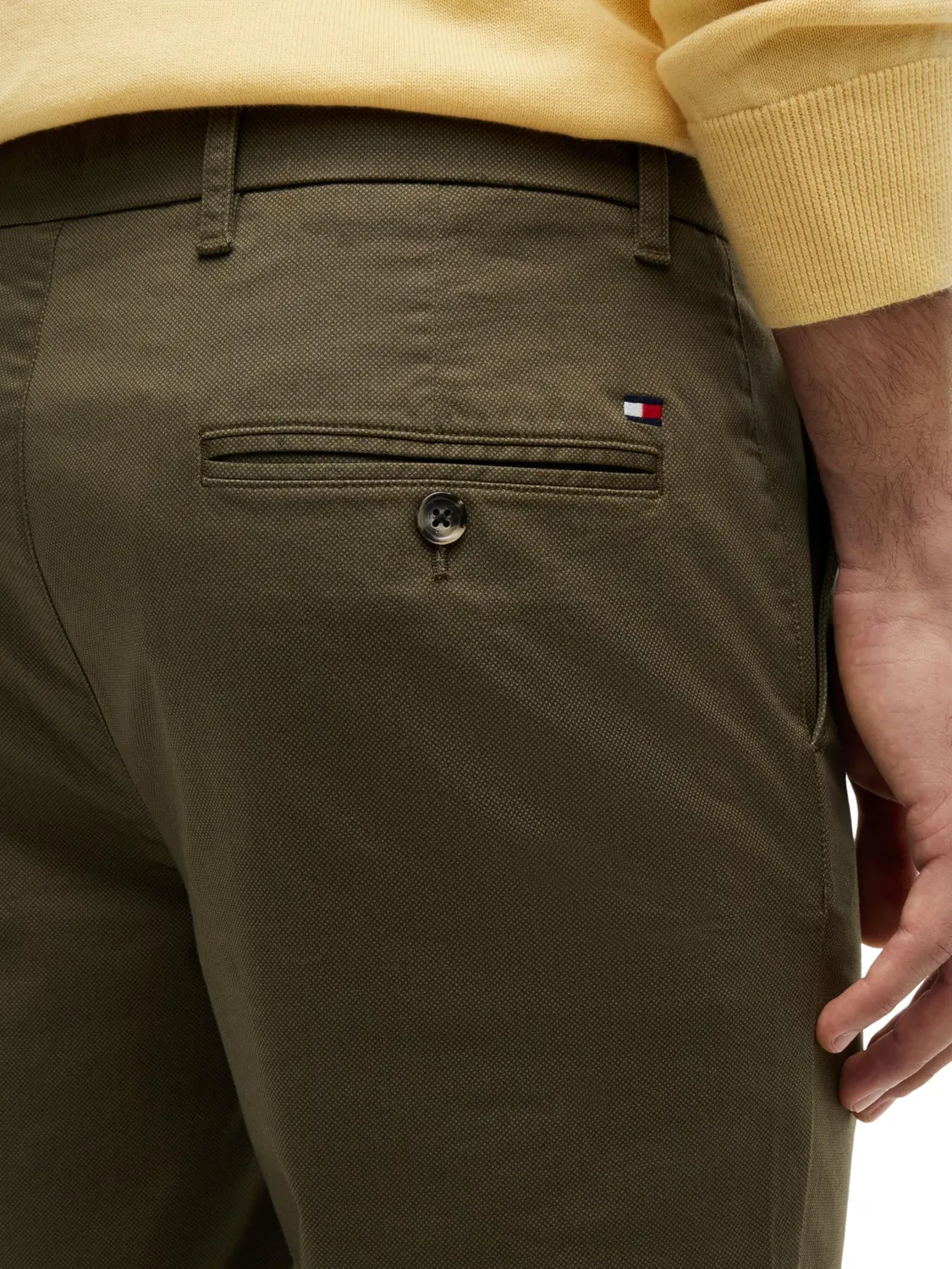Tommy Hilfiger chino uomo 28W/29L verde leggero classico