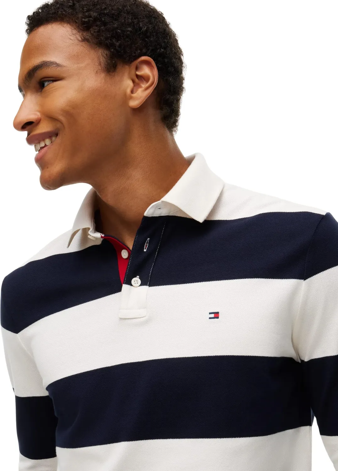 Tommy Hilfiger Rugby MW0MW44666 polo uomo maniche lunghe righe