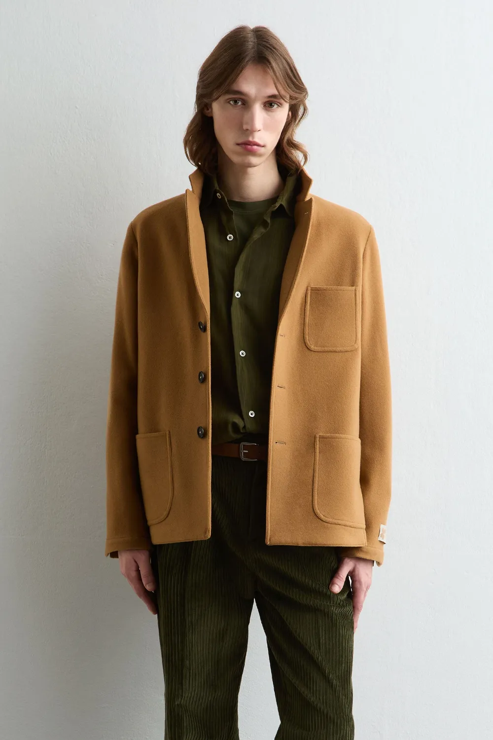 Massimo Alba Baglietto giacca lana camel