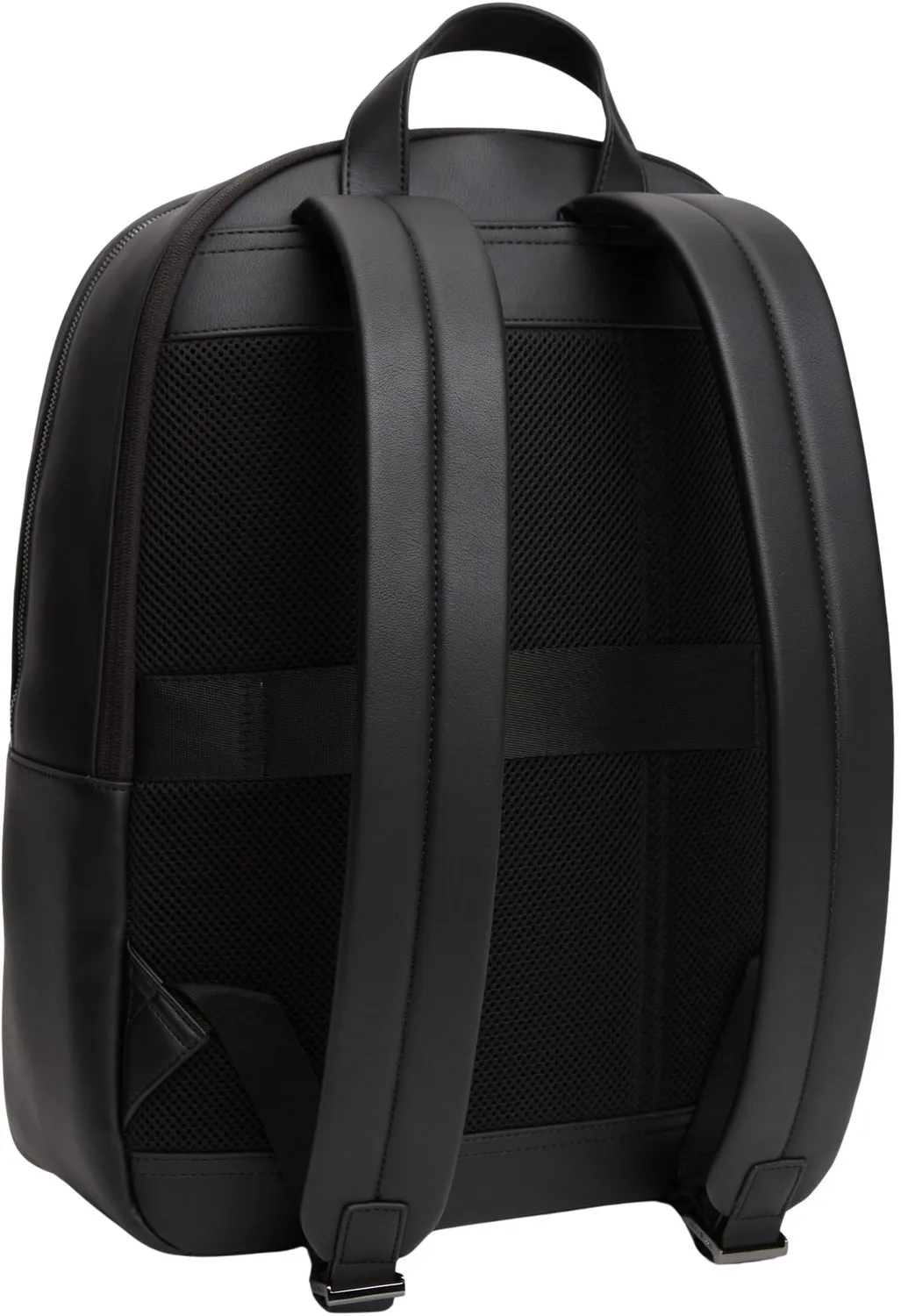Tommy Hilfiger Woven zaino nero tasca esterna