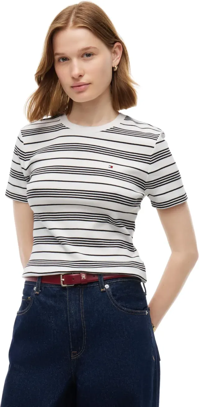 Tommy Hilfiger Slim Cody maglietta righe ecru XL