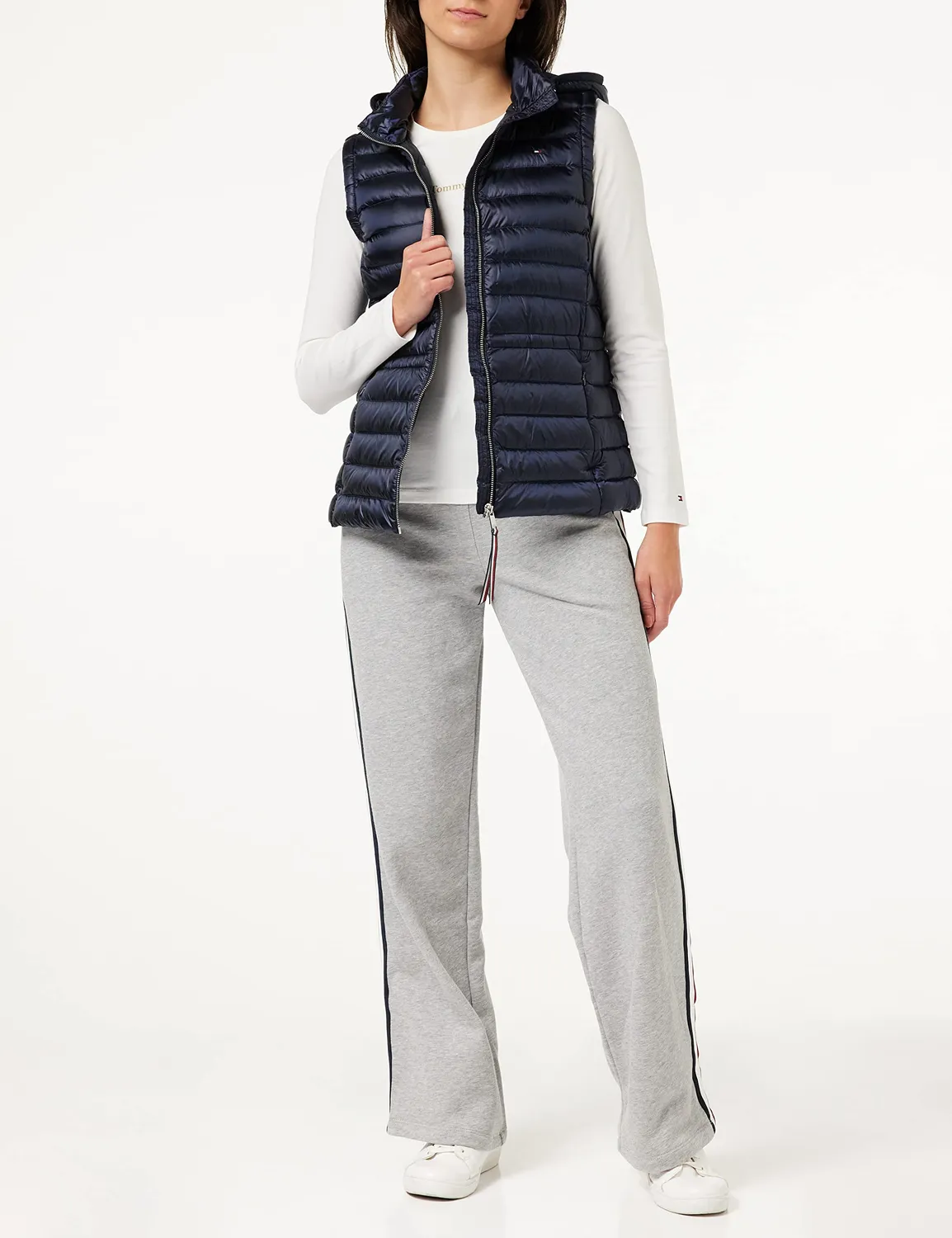 Tommy Hilfiger NY Metallic Basic maglietta donna slim cotone