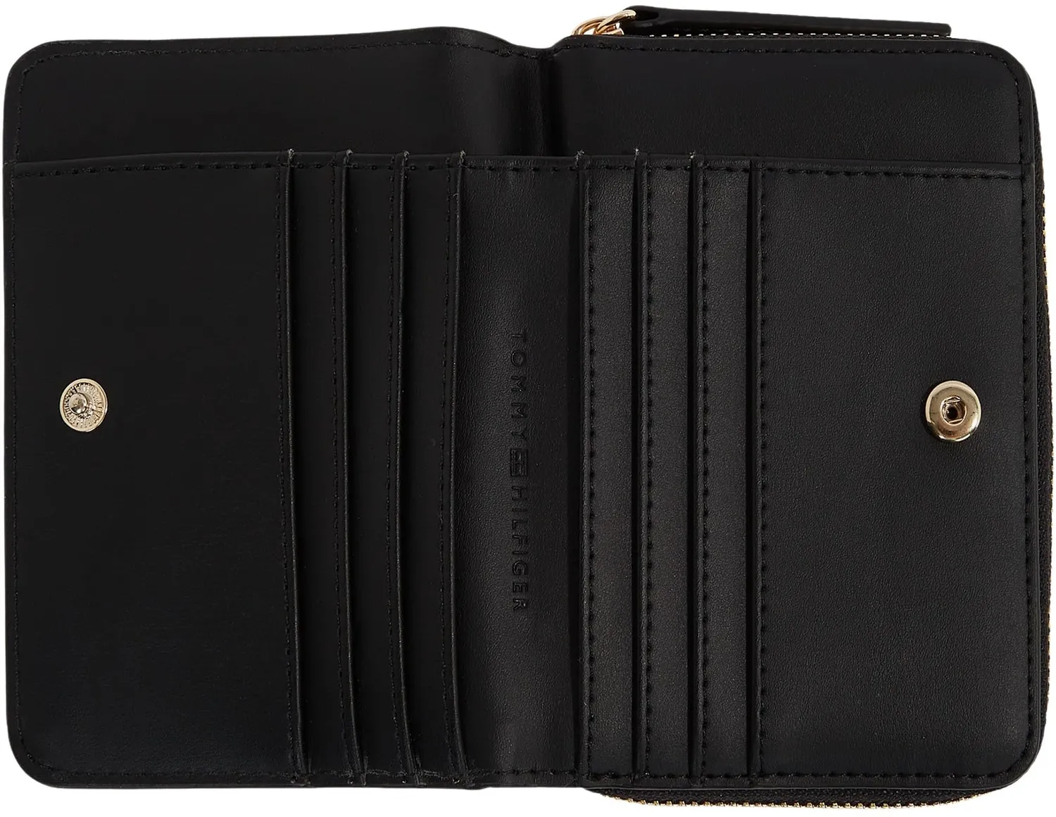 Tommy Hilfiger Logotape Piccolo portafoglio nero compatto