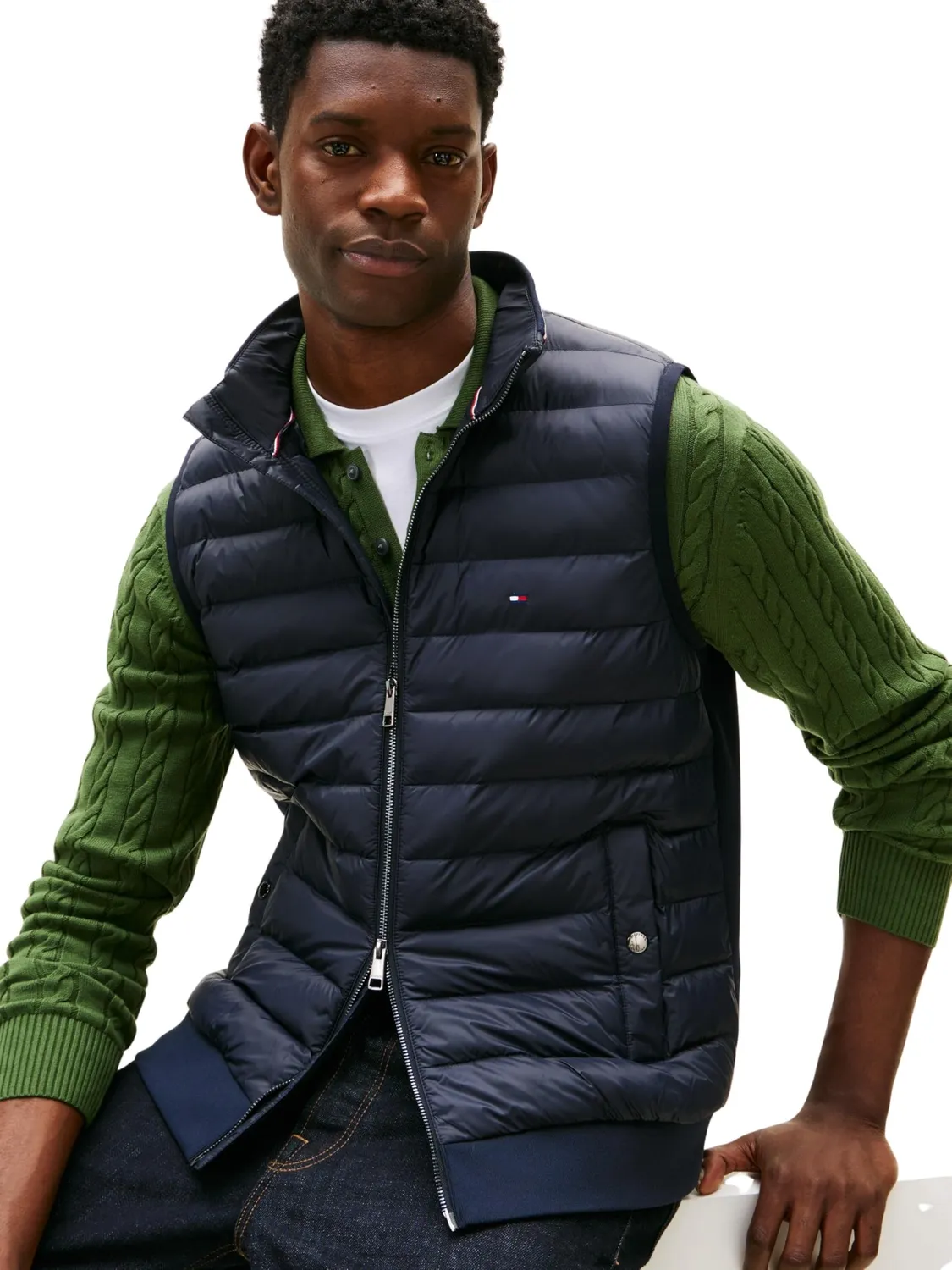 Tommy Hilfiger Mix Media Ess RWB Mw0mw41441 gilet unisex L