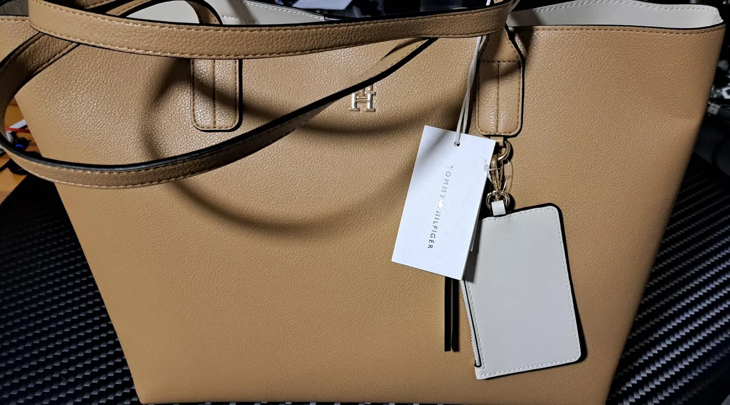 Tommy Hilfiger Icon borsa tote beige Classic Khaki tasca