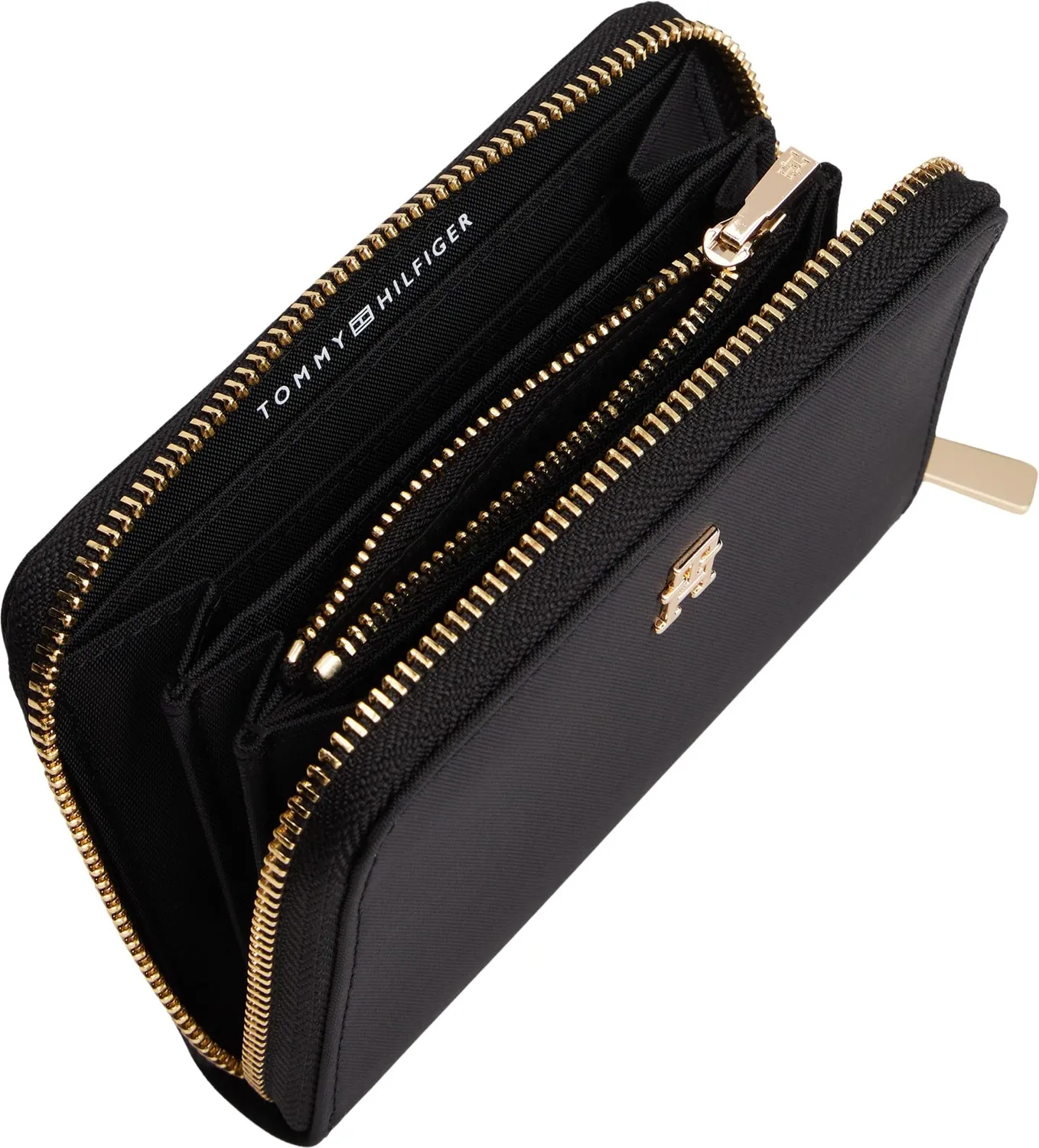 Tommy Hilfiger Icon Portafoglio Donna Nylon Nero con Zip