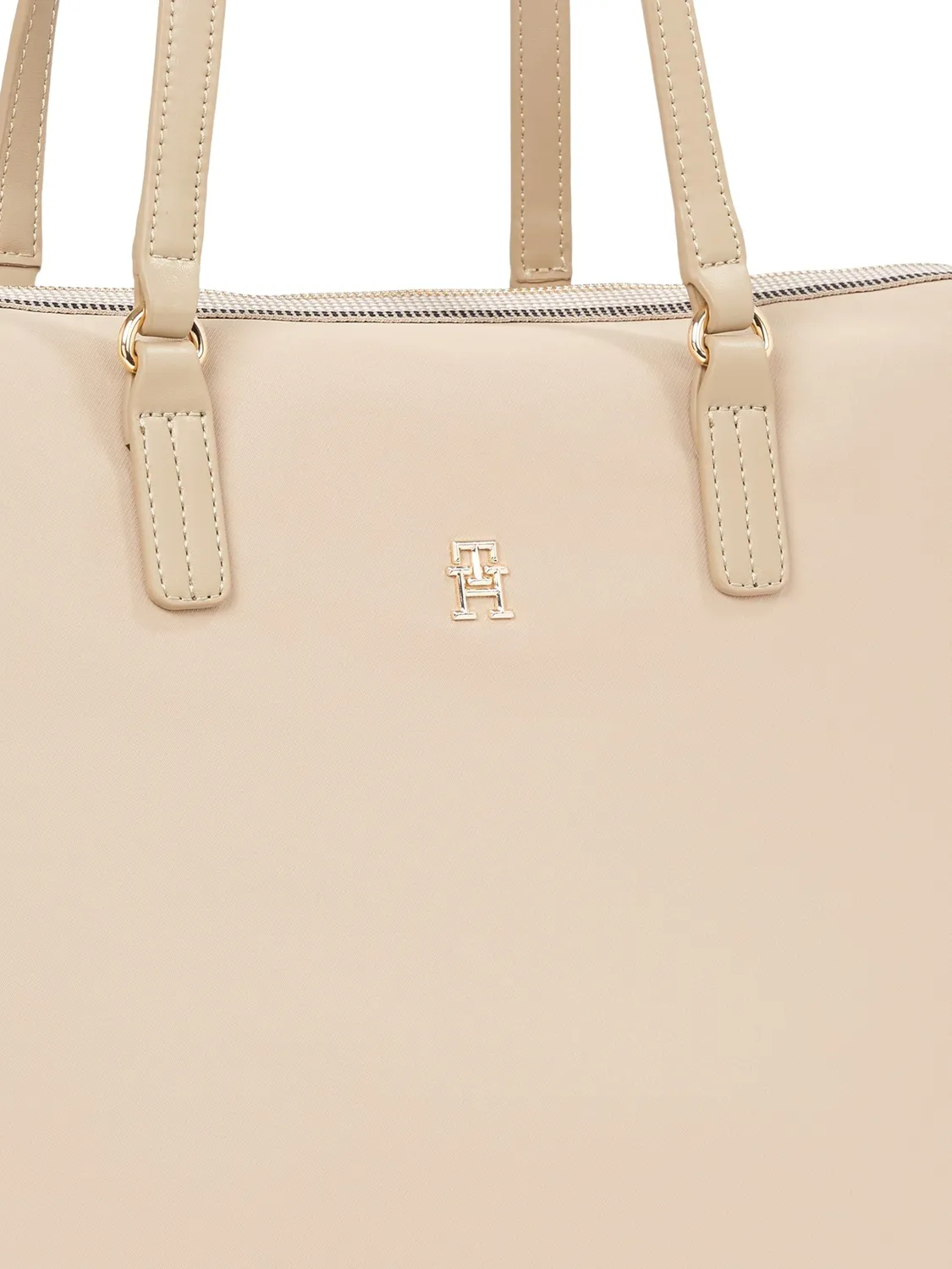 Tommy Hilfiger Poppy Tote con Zip borsa donna beige unica