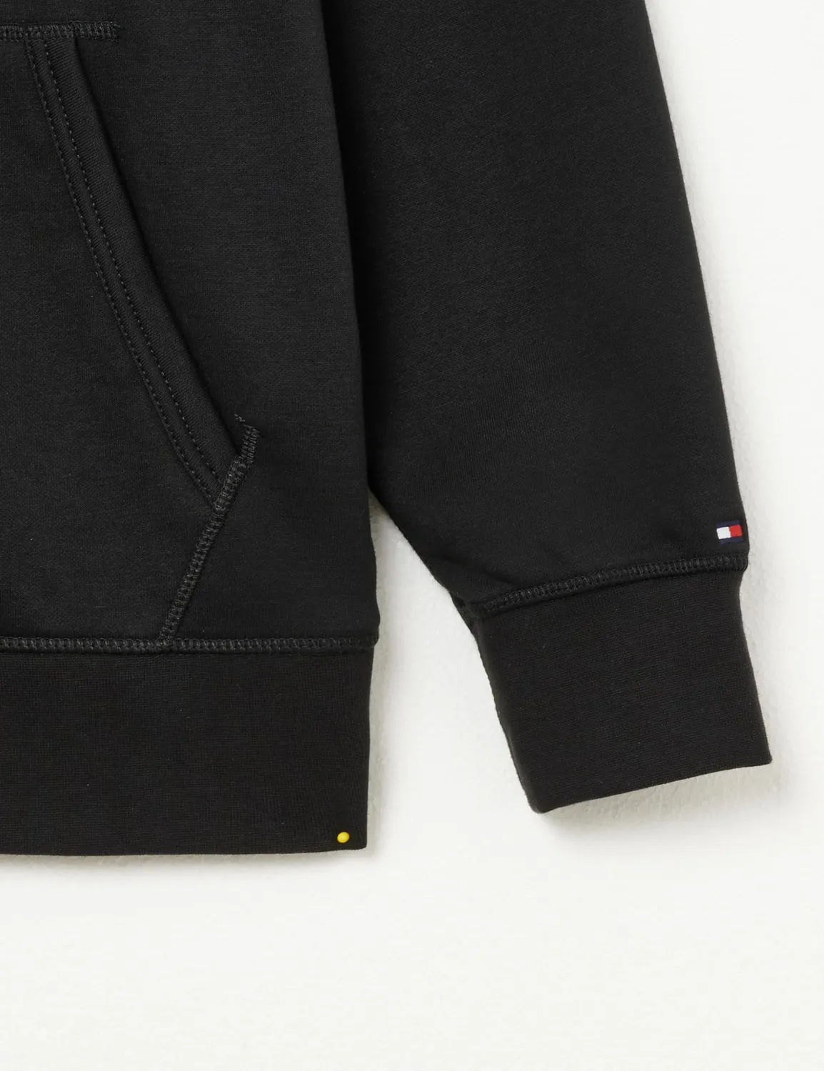 Tommy Hilfiger felpa uomo cappuccio logo nera cotone