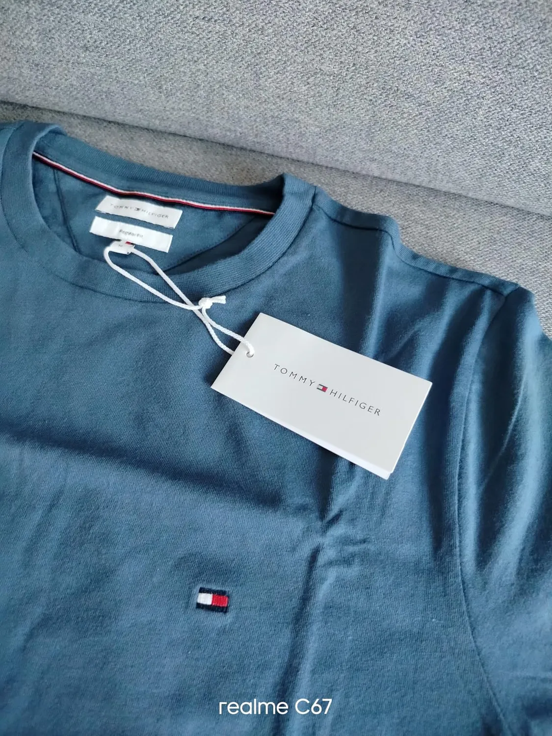 Tommy Hilfiger Seasonal Solid Tee t-shirt uomo beige scollo rotondo