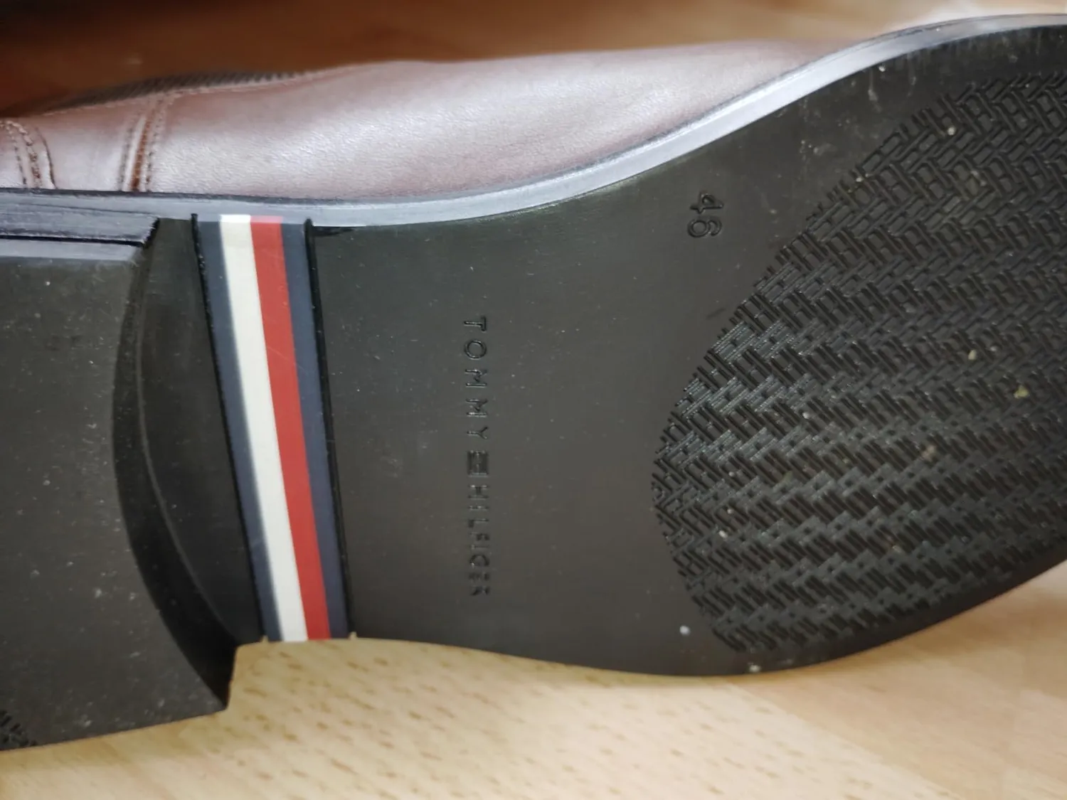 Tommy Hilfiger FM0FM05935 stivali Chelsea uomo 44.5 cognac