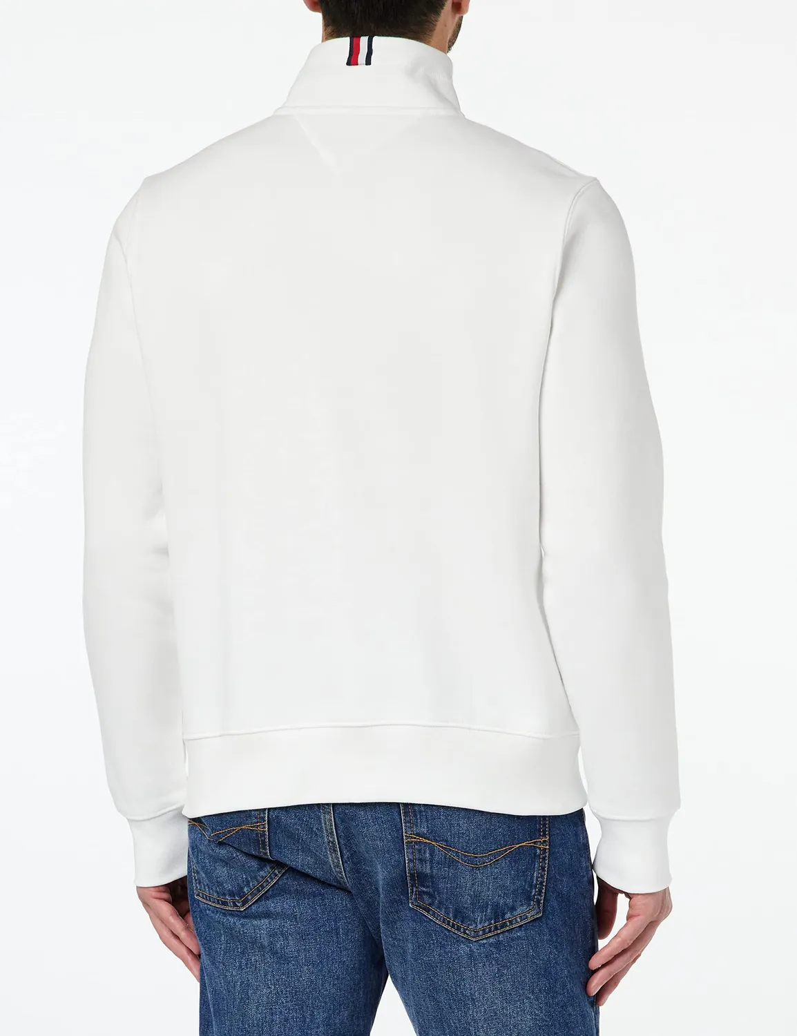 Tommy Hilfiger Mezza Zip Felpa Uomo con Cerniera Cotone