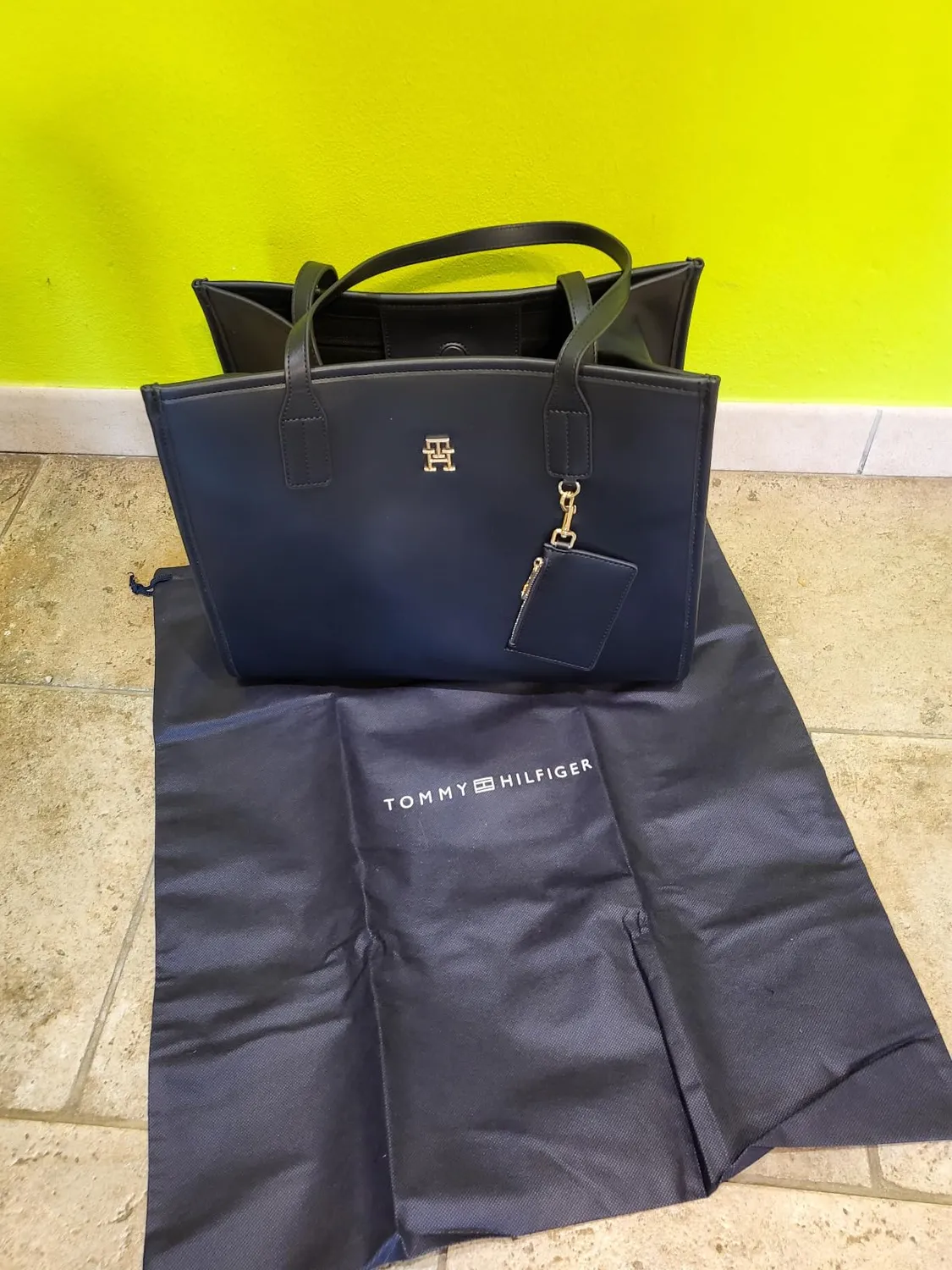 Tommy Hilfiger Tote pelle sintetica borsa donna blu onesize