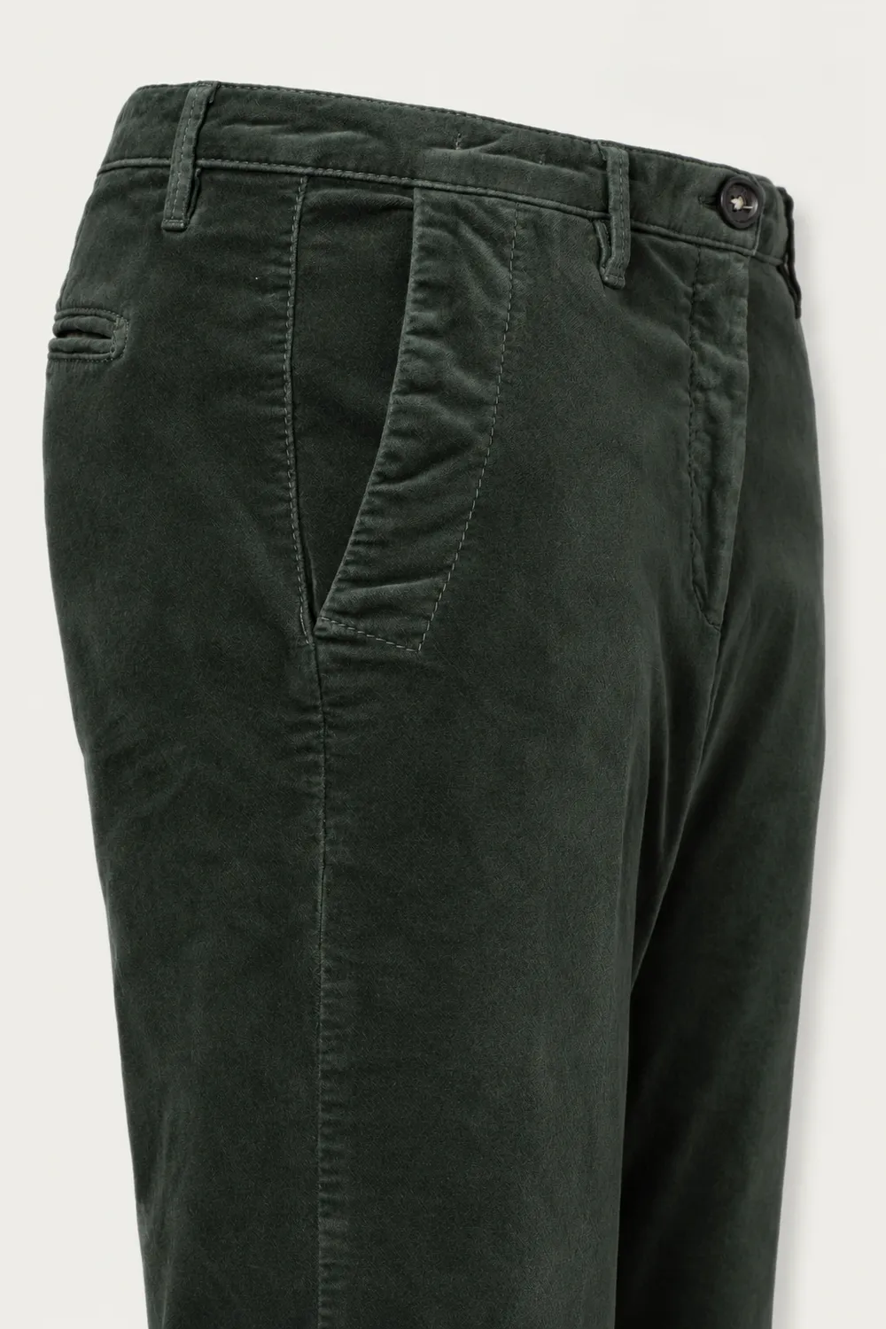 Massimo Alba Liza2 pantaloni donna verde velluto cotone